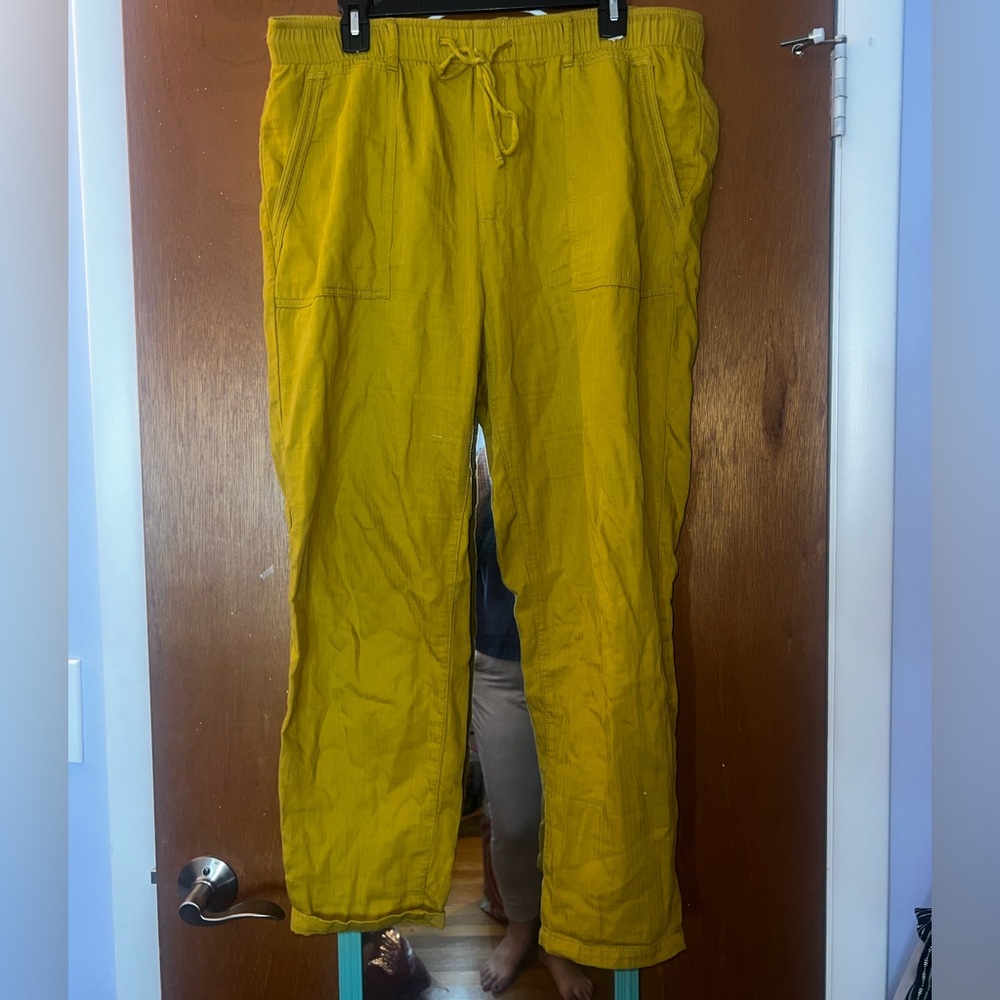 Old Navy Mustard Yellow Drawstring Pants